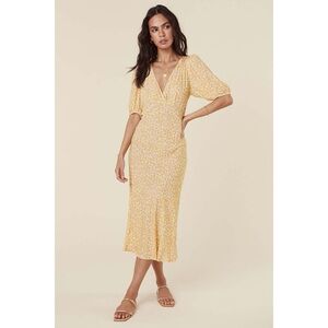NWT🏷️ Mossy Bias-Cut Midi Dress in Lemonade
